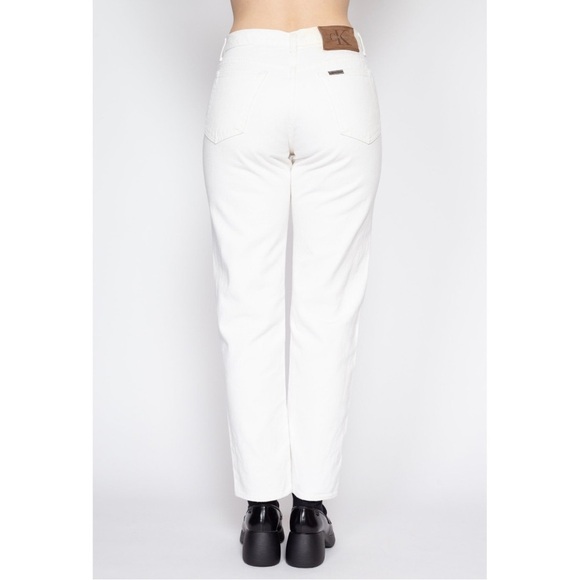 Calvin Klein high rise skinny white denim 🤍 size 4 - Picture 5 of 14